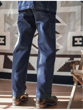 🇺🇸Non Stock W34 1920s Overall Wabash Railway Indigo Denim Work Pants XXL